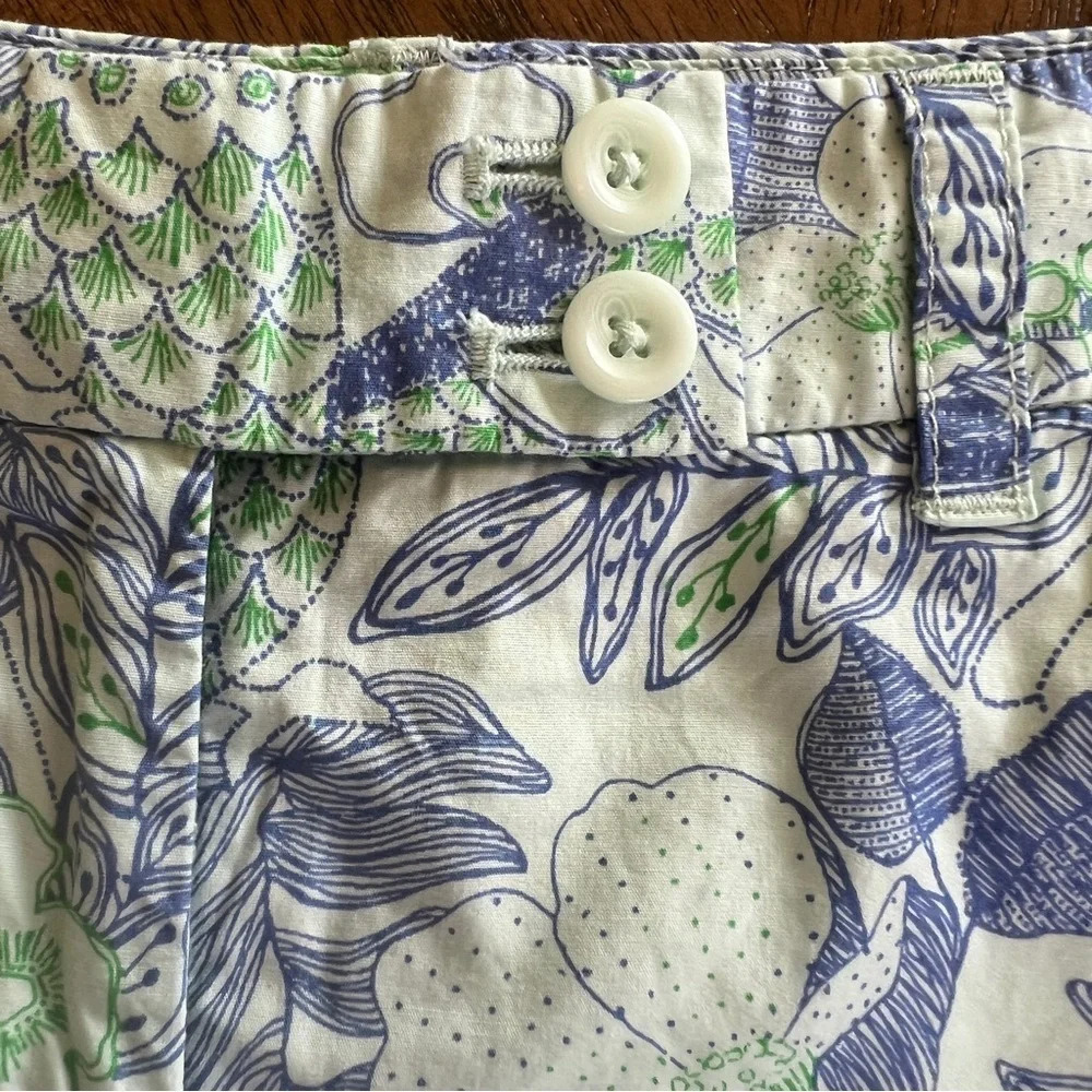 Vineyard Vines Size 0 Cordia Floral Dayboat Shorts Blue Green White Wintermint - Picture 3 of 9